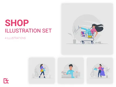 Shop illustration set 2d adobe illustrator blendtool clean creative design dribbble dribbble best shot flat illustration free illustration free illustration set freepik graphic design illustration lifestyle lifestyle illustration onboard typographic vector vector illustration