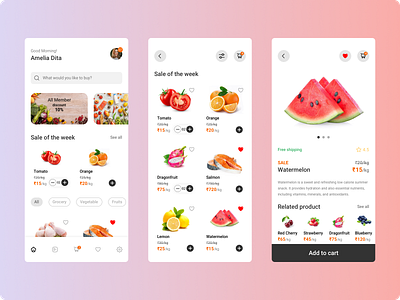 Online grocery shop Ui