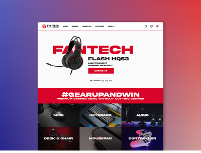 E-Commerce Gaming Gear branding graphic design ui