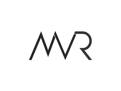 Letters logo MVR for my client Mikhil branding design graphic design illustration initial letter logo logo design ui ux vector