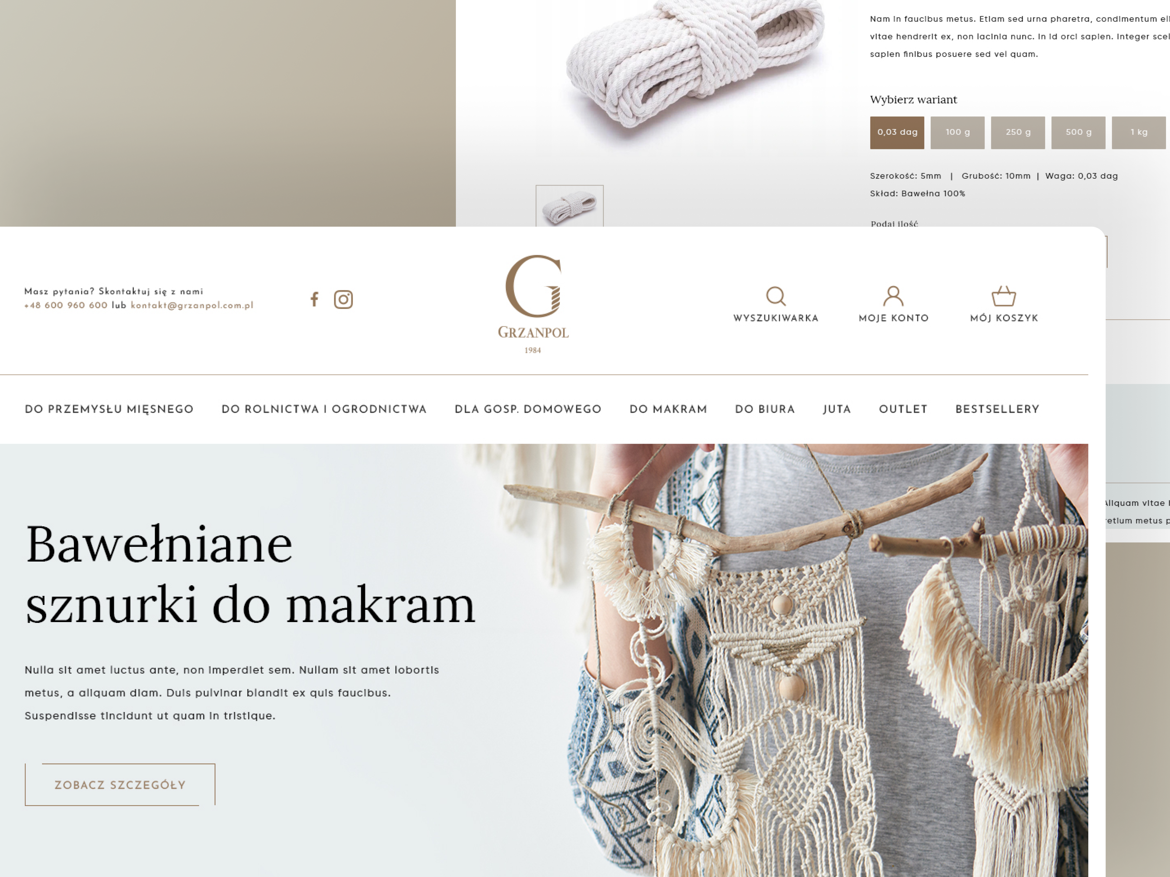 Grzanpol eCommerce web and mobile design case study casestudy design design system ecommerce mobile responsive shop store ui ux webdesign website