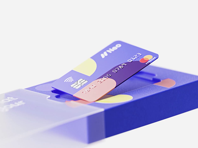 Neobank branding - 3D Card animation neobank wireless