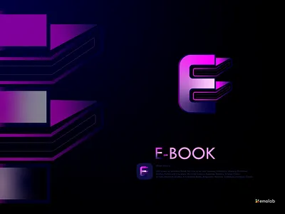 E-Book 3d adobe app icon art branding company concept creative design e letter logo graphic design illustration letter logo logo software ui vector website