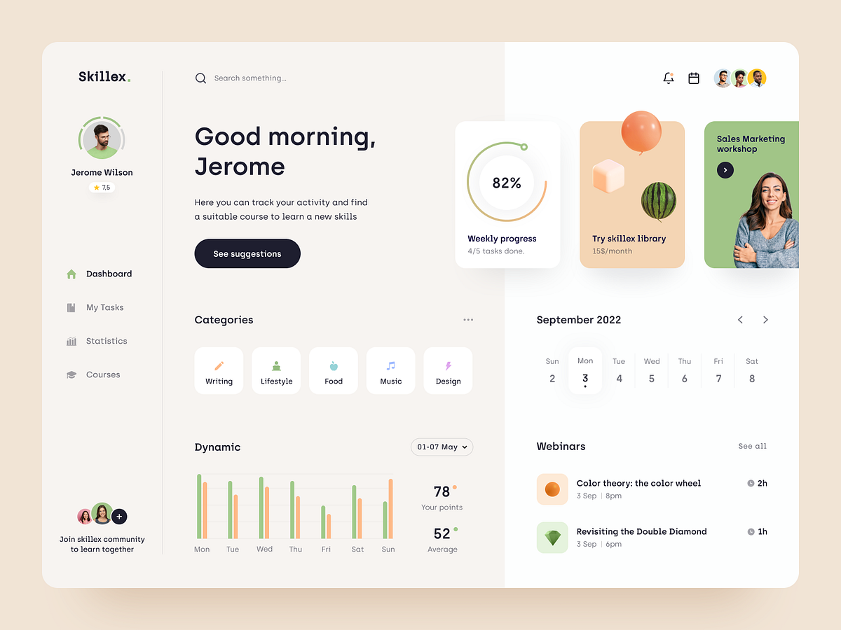 Skillex Admin Dashboard: Analytics UX by Halo Product for HALO LAB on ...