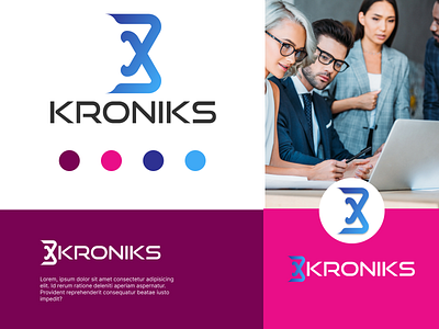 KRONIKS logo branding design graphic design logo typography vector