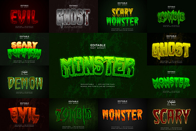 HALLOWEEN EDITABLE TEXT EFFECT zombie