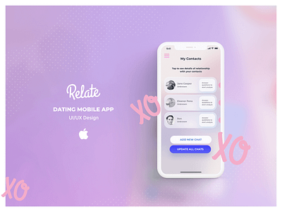 Relate app application dating app design match mobile app social platform ui uiux ux web website