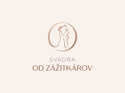 Logo redesign Svadba od Zážitkárov branding bride and groom gold logo redesign wedding wedding agency