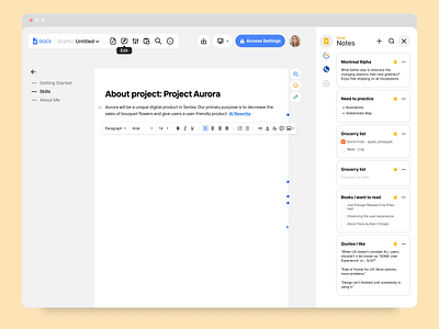 Google Docs Concept