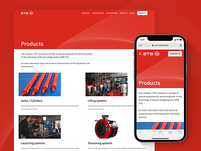 STS-Hydro: Products page bussines corporate landing product page products simple design sts sts-hydro