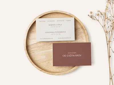 Business card Svadba od Zážitkárov branding business card cards minimalistic wedding