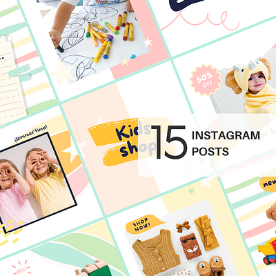 Cute and fun instagram template ai backgrounds branding canva templates content creator design instagram social media templates