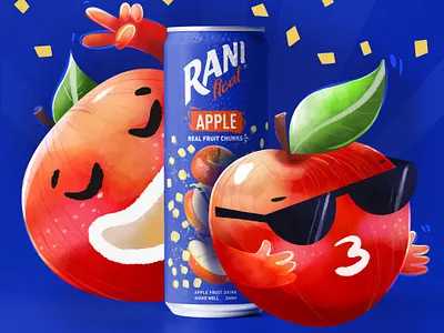 One apple a day :)) apple branding character design digital painting drink graphic design illustration illustrator juice motion graphics procreat rani ui