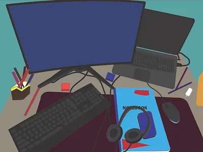 Study Table adobe illustrator graphic design parallel perspective study table