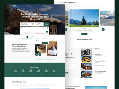 🏔 Chalet Matterhornblick – A Refined Digital Experience clean design hotel website interface landing page travel website ui ux vacation web website