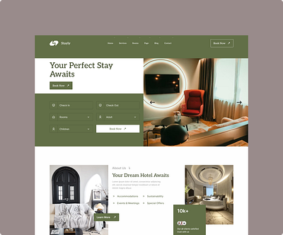 Hotel Booking Website Design animation figma graphic design motion graphics ui ux