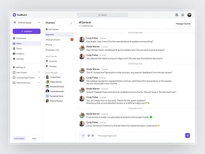 Taskboard - Inbox Task Management Dashboard Webapp Saas channel dashboard dashboard design inbox inbox dashboard message dashboard task management task management dashboard taskboard ui ui kit ux web app web builder
