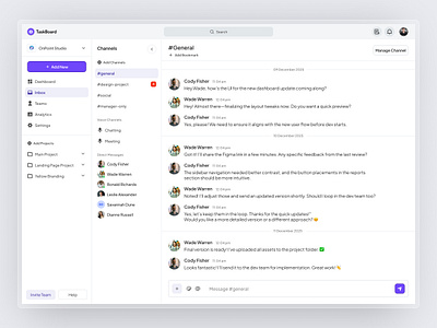 Taskboard - Inbox Task Management Dashboard Webapp Saas channel dashboard dashboard design inbox inbox dashboard message dashboard task management task management dashboard taskboard ui ui kit ux web app web builder