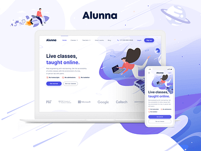 Alunna adaptive design education illustration school student ui uiux university user interface ux web design website