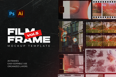 Film Frame Creator Vol.5 35mm film frame frame fuji film huji mockup png polaroid template