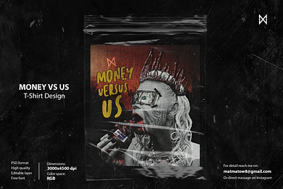 MONEY VS US - DIGITAL ART appareldesign clothdesign clothingdesign coveralbum coverart coverartwork design digitalart graphic design manipulationart photomanipulation photoshop photoshopart shirtdesign streetweardesign tshirtdesign