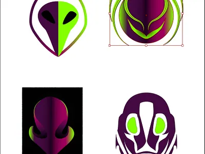 Alien Logo adobe aliens cartoon design graphic design illustration insignia logo