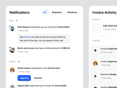 Activity Components activity components design experience interface notifications ui ux