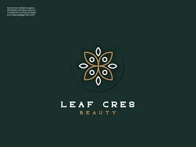 Leaf Cres Beauty Logo lettermark