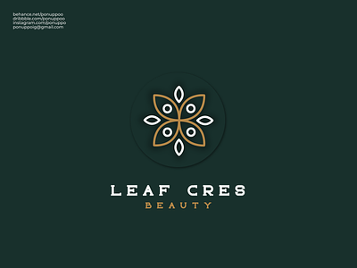 Leaf Cres Beauty Logo lettermark