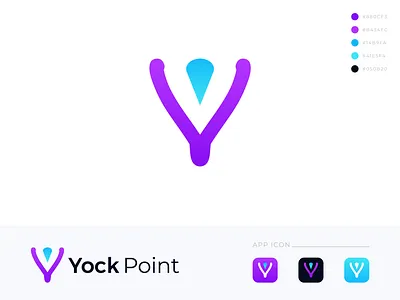 Yock Point - Logo Design brand identity design branding creative logo dribble graphic design graphic lab khaled pappu kp kp graphic kp graphic lab letter logo logo logo design logo designer pappu y letter logo y logo y logo design yock point yock point logo