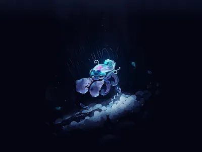 🦀🦑 art cdc cdchallenge character crab illustration octopus petit photoshop vector zat3am