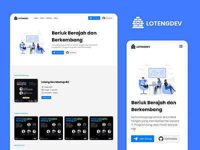Lotengdev Landing Page Web coding community developer landing page ui website