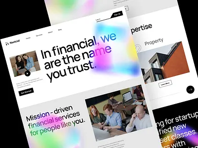 Nantcial - Financial Landing Page bank business finance financial fintech graphic design homepage interface landing page money transfer payment services uiux venture capital visual web design website