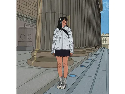 Look of the day. Photo of a girl art branding cartoon characters colorfully design detalies fashion fashion clothes illustration instagram interior look of the day magazine model photo vector woman