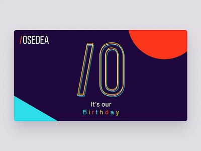 Campagne visuelle pour les 10 ans d'Osedea 🎂 branding graphic design illustration osedea ui vector