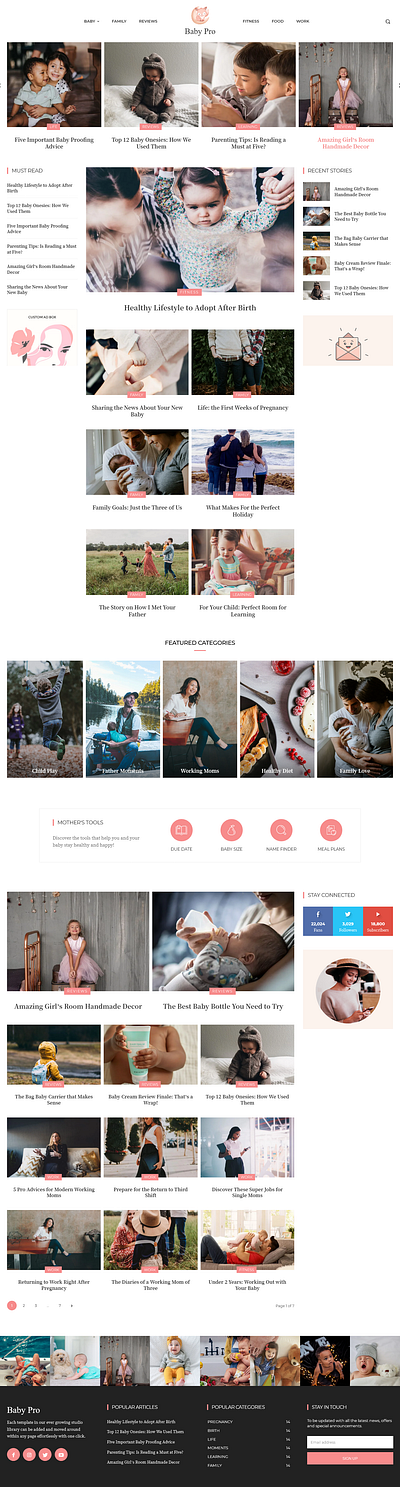 Baby Blog Website Design webdesign