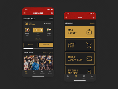 Widzew Łódź | Mobile App Redesign app football redesign soccer