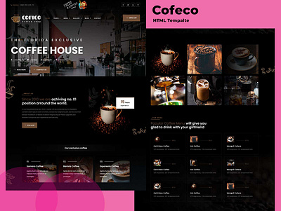 Cofeco - HTML Template blog breakfast coffee coffee shop cook design dinner illustration logo restaurent tea