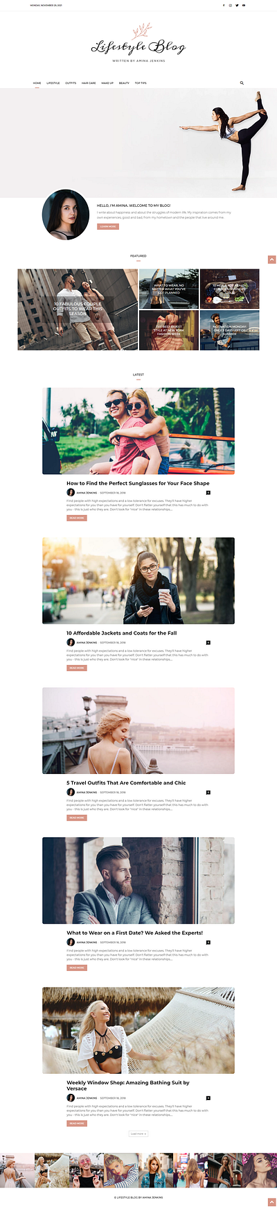 Life Style And Yoga Blog branding design graphic design illustration seo ui ux webdesign
