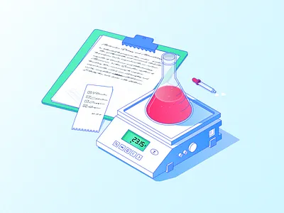 Isometric lab blue colors design drawing illustration isometric isometry laboratory lithuania shadows skech vector vilnius writing