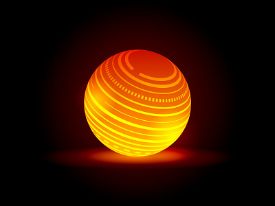 Luminous ball abstract ai ball design drawn figure glowing graphic design illustration illustrator light luminous painted picture ui vector visual web