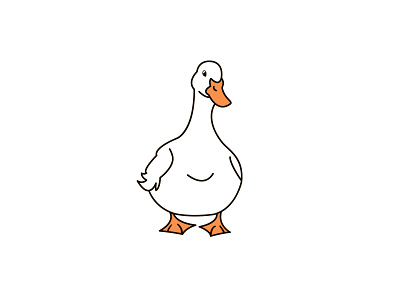 Goose illustration ai character design drawn figure goose graphic design illustration illustrator minimal painted person personage picture ui vector web