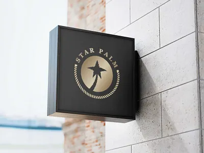 Star Palm, logo mark, logo design, brand mark, symbol, abstract bar branding bussines cafe design graphic design logo logo natural logoidentity logomark miami palm resorce restaurant sea tree