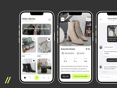 Secondhand Store Mobile IOS App android animation app app design chat clothes dashboard design interface ios mobile mobile app motion online sgopping sale secondhand shopping store ui ux