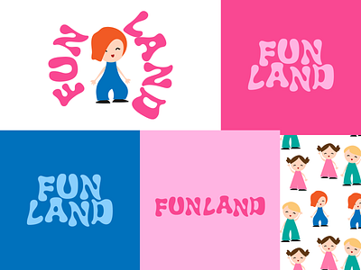 FUN LAND brand identity brand branding design graphic design illustration logo typography ui vector