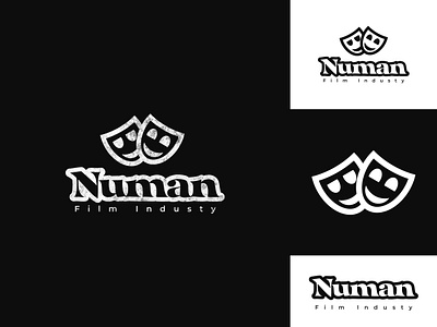 Numan Film Industry 3d black branding caracter classic design dribbble film graphic design happy illustration industry joker logo luxurious minimal movie playful sad vector