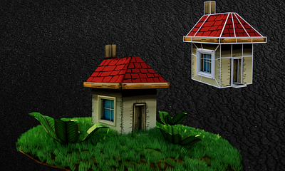 Low poly hand painted Hut and Vegetation! 3d blender fiverr game assets graphic design hand painted hand painted blender hand painted textutre hut low poly low poly vegetation lowpoly game assets vegetation