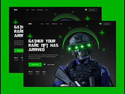 NFT HEADER 3d animation graphic design motion graphics ui