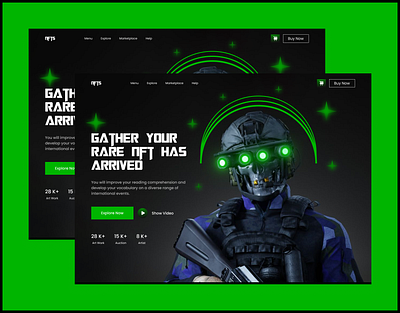 NFT HEADER 3d animation graphic design motion graphics ui