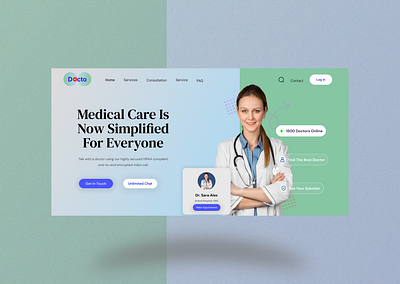 Medical Care Website Header design graphic design landing page ui web ui website